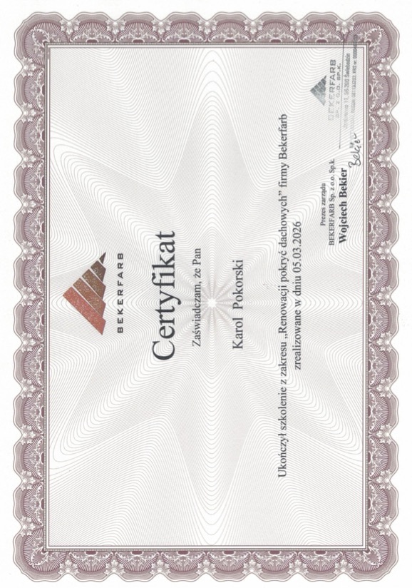 Renowacja pokryć dachowych